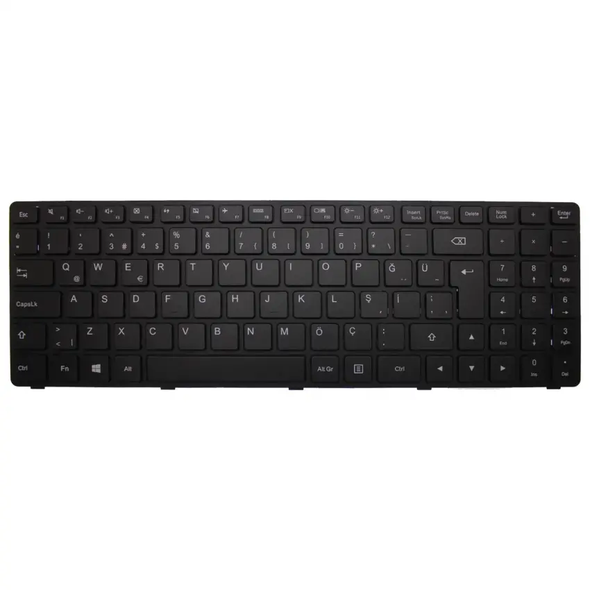 Lenovo ideaPad 100-15IBD, 100-15ISK, 80QQ, B50-50 Serisi 6385H-TR Uyumlu Notebook Klavye Siyah TR
