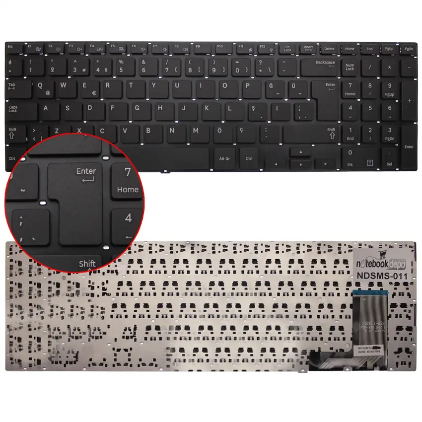 Samsung NP370R5E, NP450R5E, NP450R5G, NP510R5E Serisi CNBA5903622F Notebook Klavye (Siyah TR)
