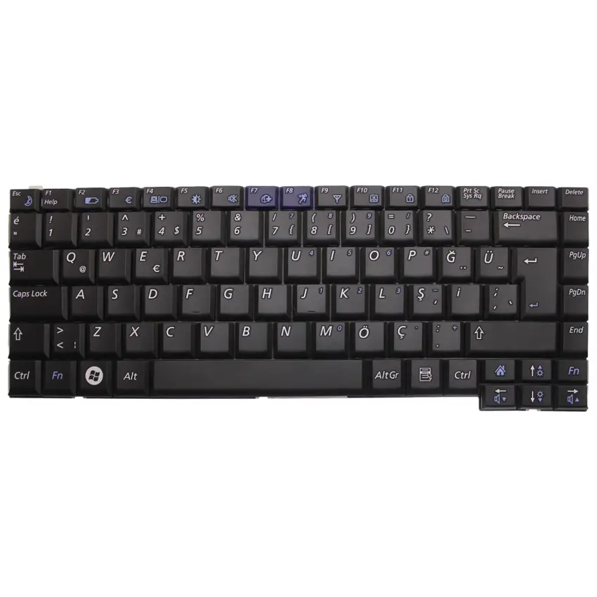Samsung NP-R509, NP-R510, NP-R560 Notebook Klavye (Siyah TR)