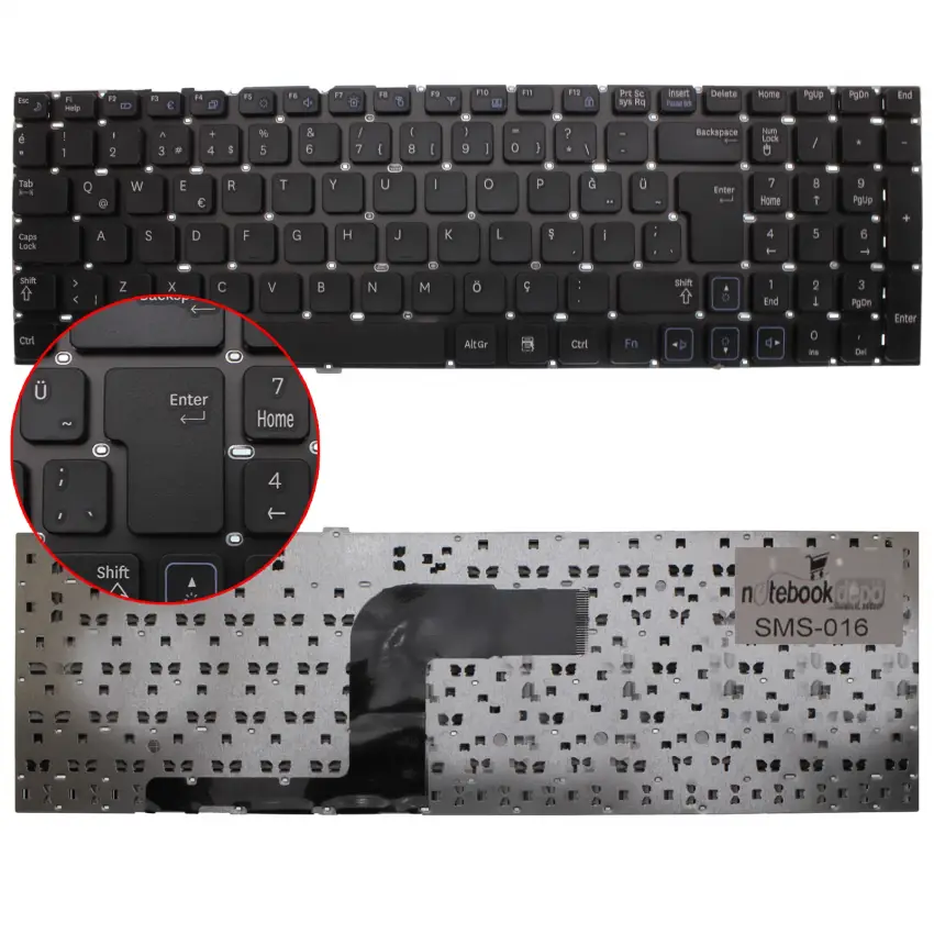 Samsung NP-S3511-S01TR, NP-S3520-S01TR Notebook Klavye (Siyah TR)