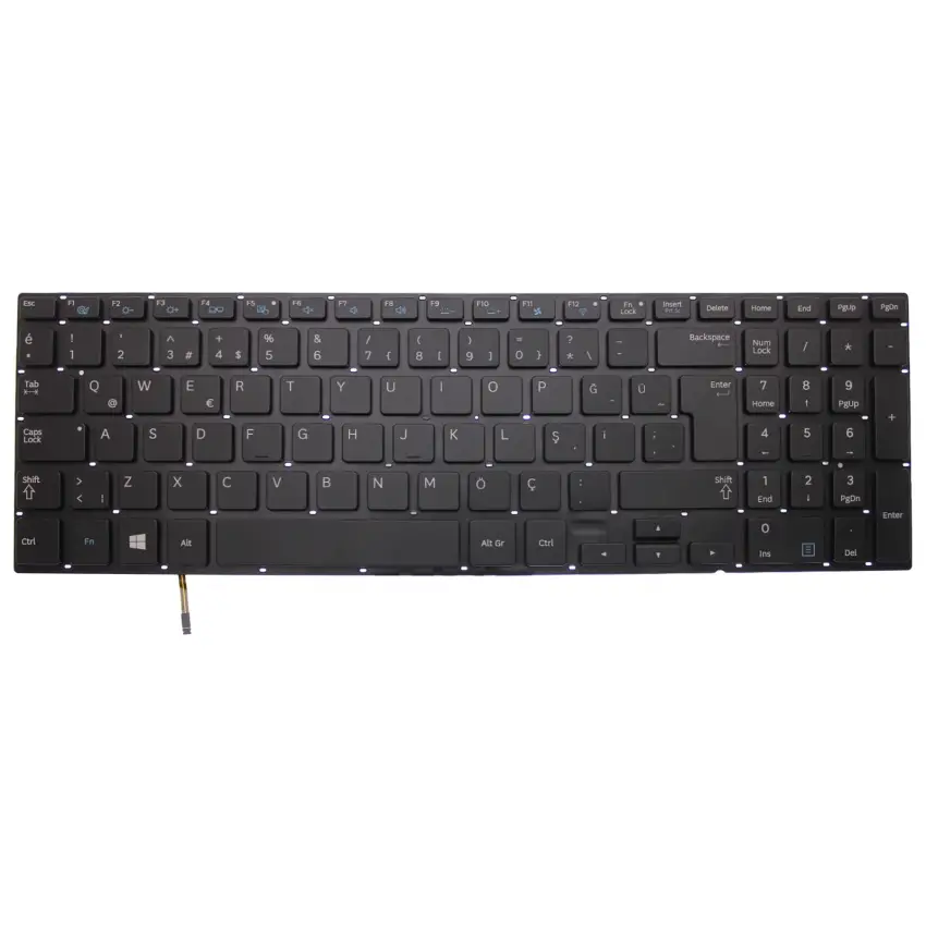 Samsung BA75-04639R Uyumlu Notebook Klavye (Siyah Işıklı TR)