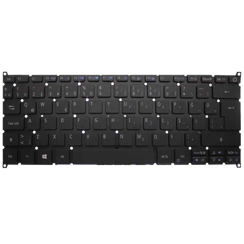 Acer Aspire S13 S5-371 Klavye Işıklı (Siyah TR)