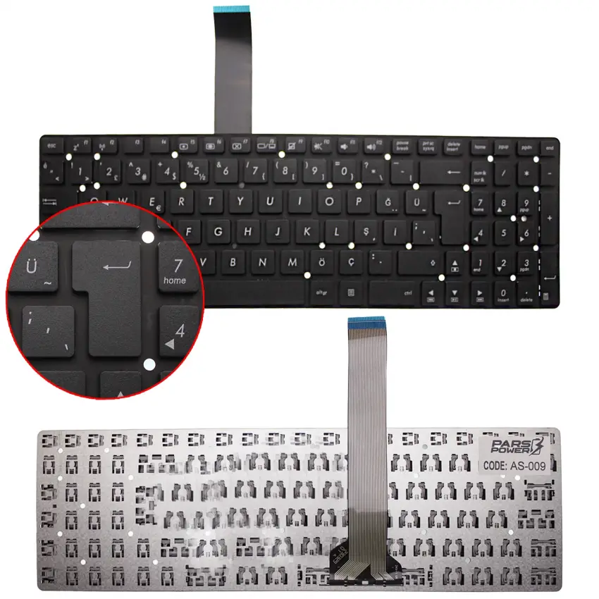 Asus A75VD Notebook Klavye (Siyah TR)