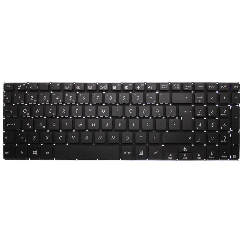 Asus Transformer TP500LB TP500LN Notebook Klavye (Siyah TR)