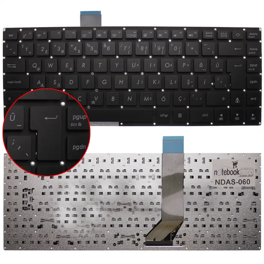 Asus X402CA Notebook Klavye (Siyah TR)