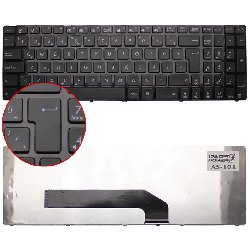Asus X5DIJ-SX039C, K50IJ-RX5-001 Notebook Klavye (Siyah TR)