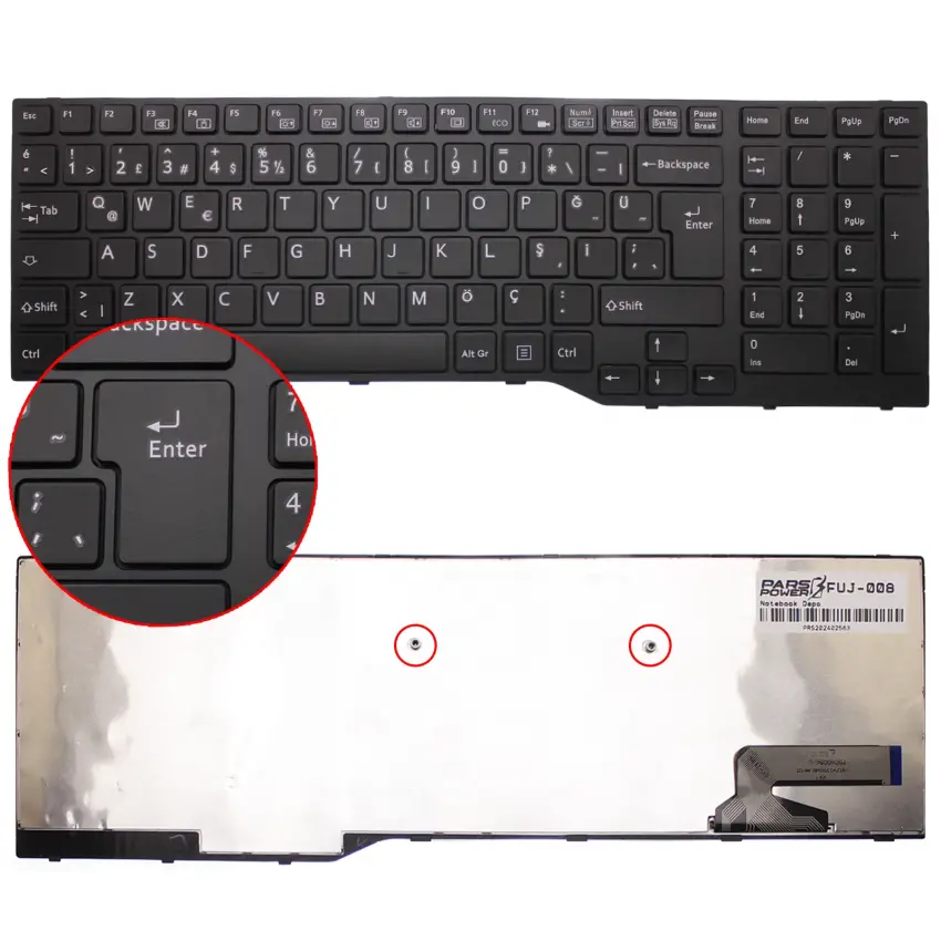 Fujitsu CP691012-XX Notebook Klavye (Siyah TR)