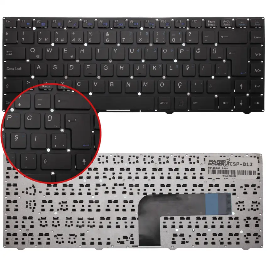 Exper MP-12B86GB-4301W Notebook Klavye (Siyah TR)