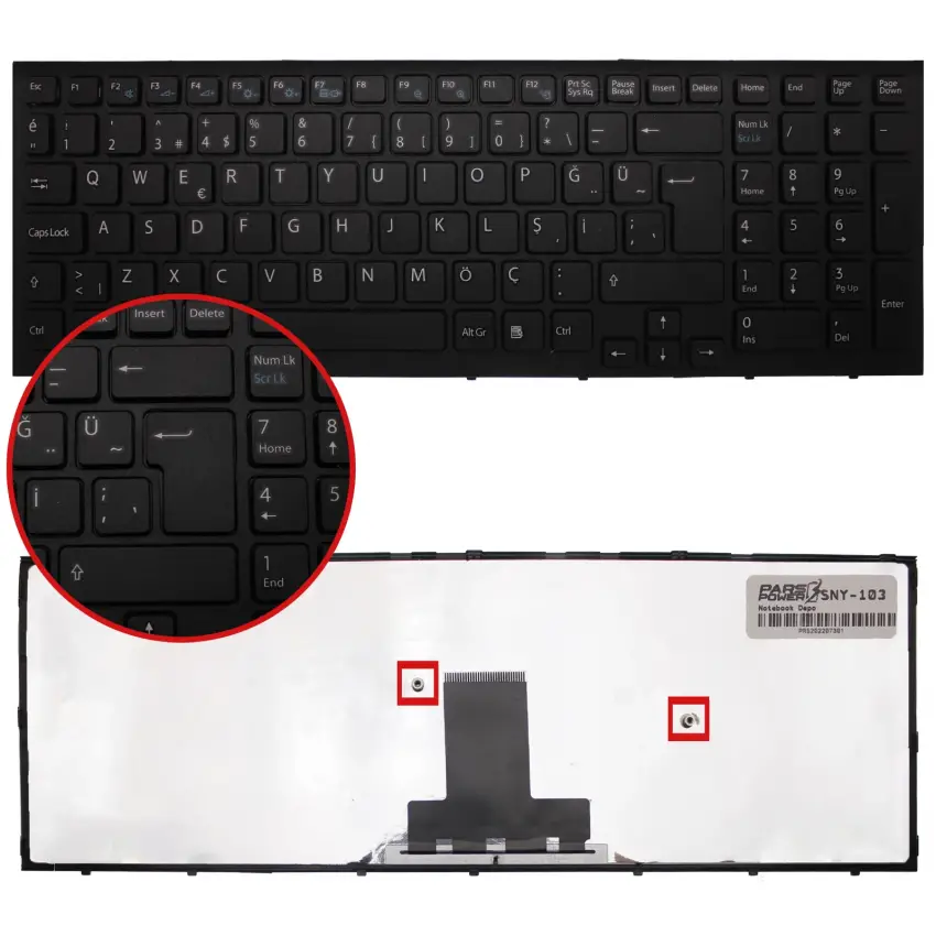 Sony Vaio VPCEB4Z1R Notebook Klavye (Siyah TR)