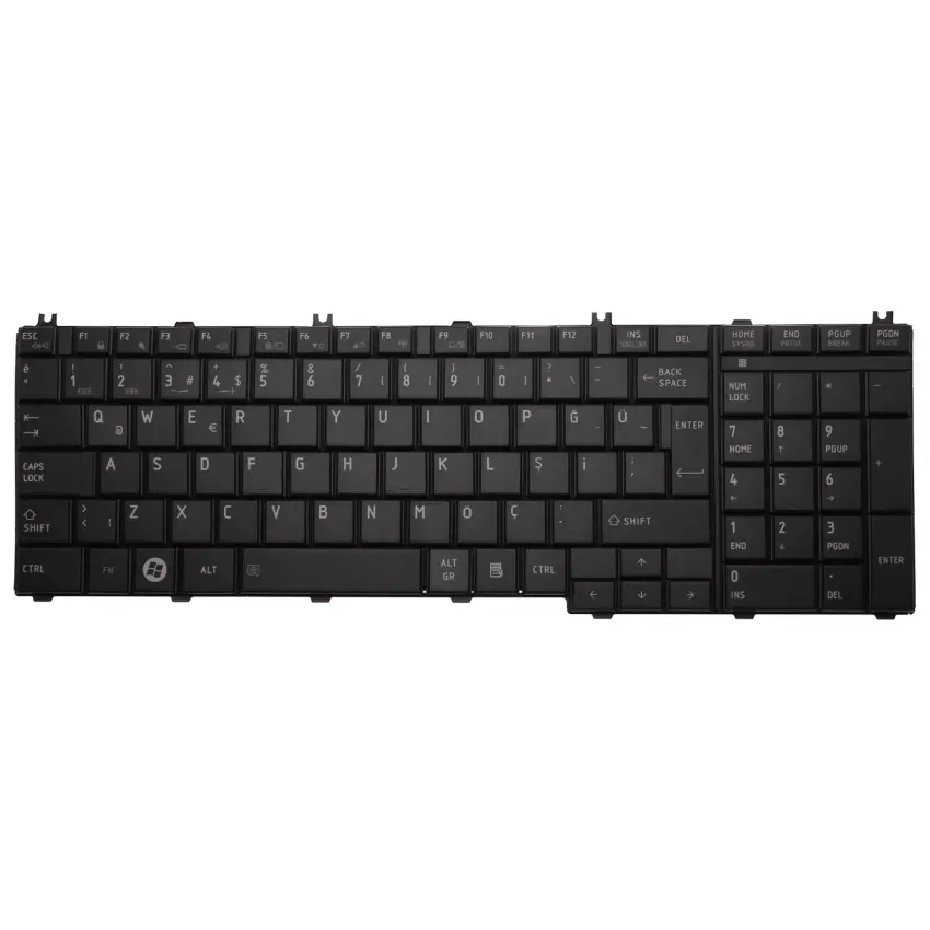 Toshiba Satellite C660-1GK, C660-1GL Notebook Klavye (Siyah TR)