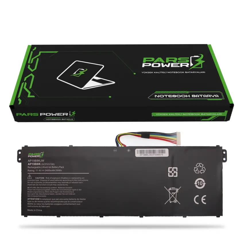 Acer AP19B8KJW Batarya - Pil (Pars Power)