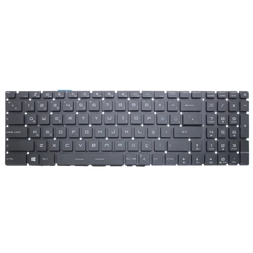MSI WS76 Serisi Klavye RGB Işıklı (Siyah TR)