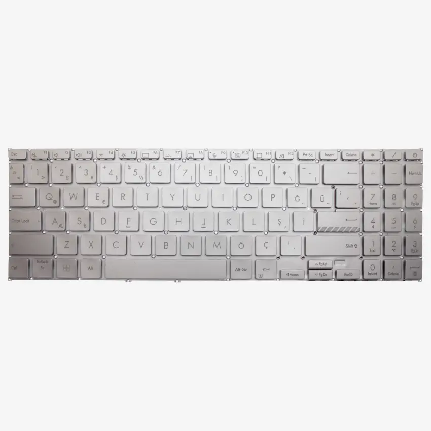 Asus Vivobook 16X M1603QA-MB511W Klavye (Gümüş TR)