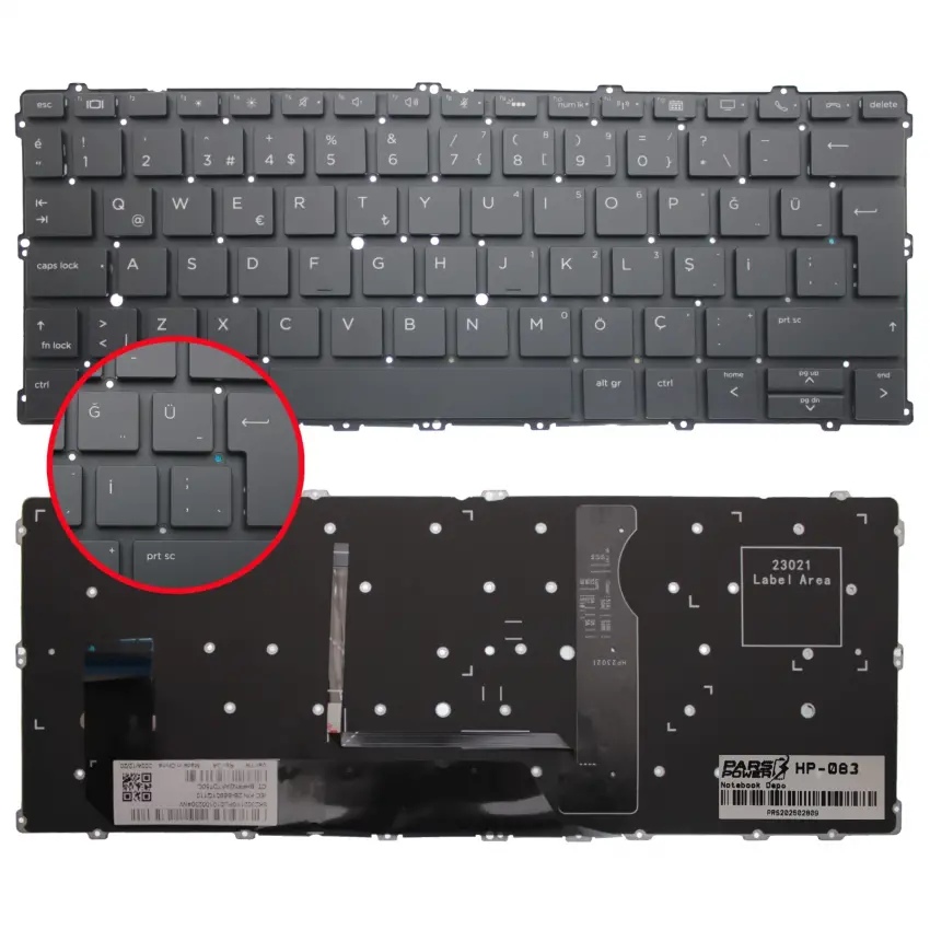 Hp EliteBook X360 1030 G2 (Y8Q67EA) Klavye Işıklı (Siyah TR)