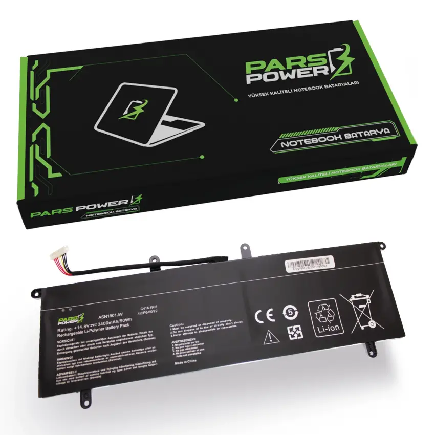 Asus Zenbook Duo UX481FL-BM020R Batarya - Pil (Pars Power)