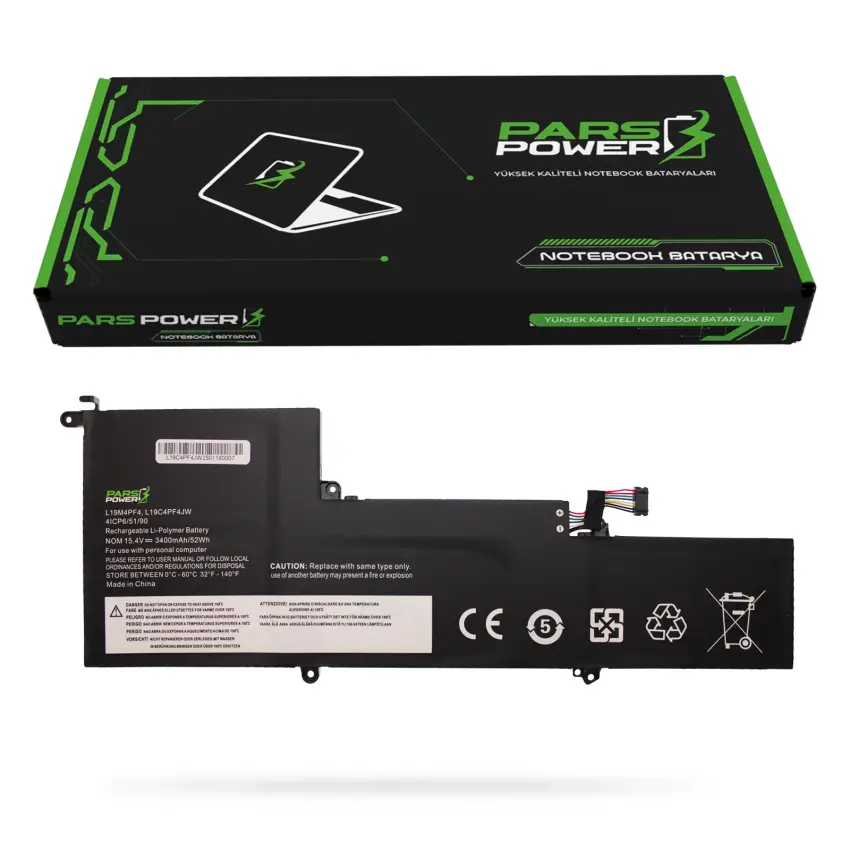 Lenovo IdeaPad Yoga Slim 7-14IIL05 82A1 Batarya - Pil (Pars Power)