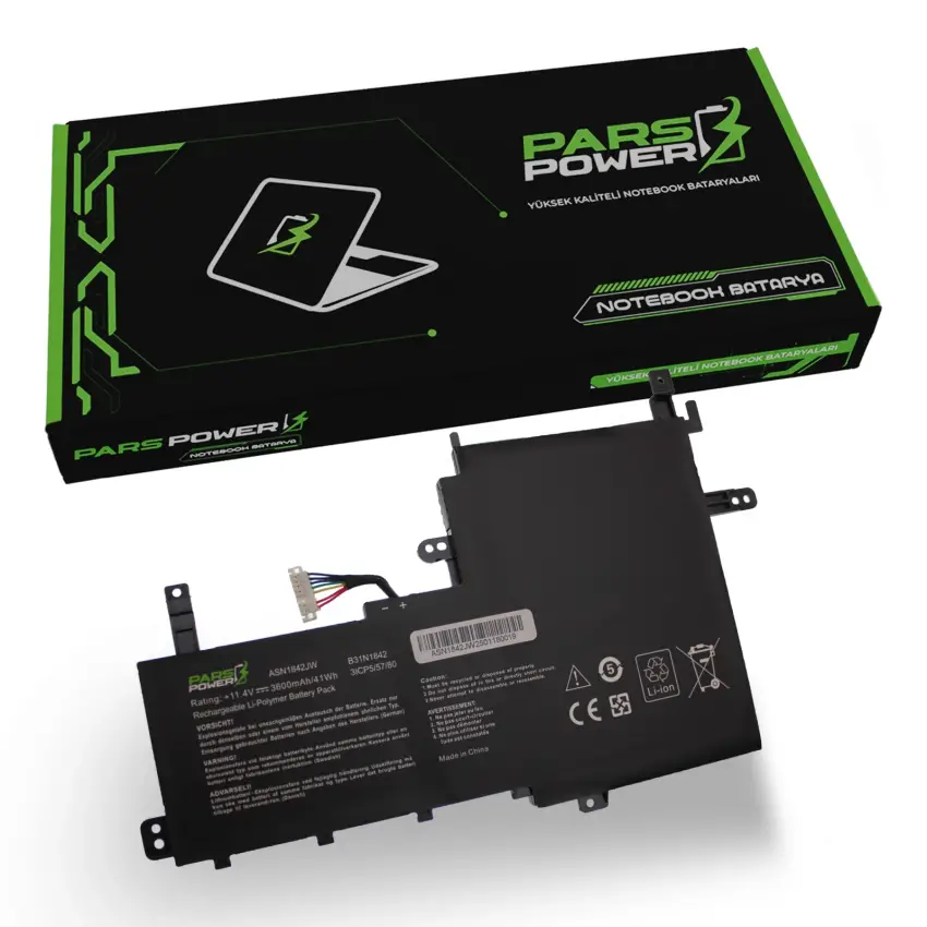 Asus VivoBook 15 S513EA, S531F, S531FA Batarya - Pil (Pars Power)