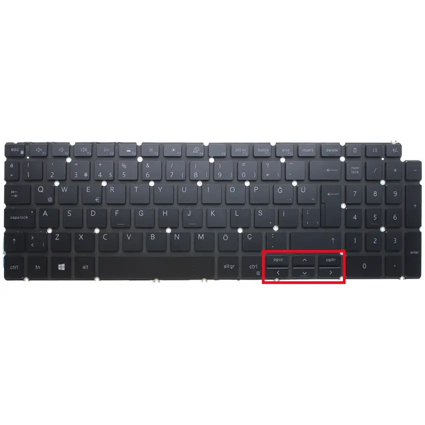 Dell Inspiron 7591, 15-7591, 15 7591 Klavye Işıklı (Siyah TR)