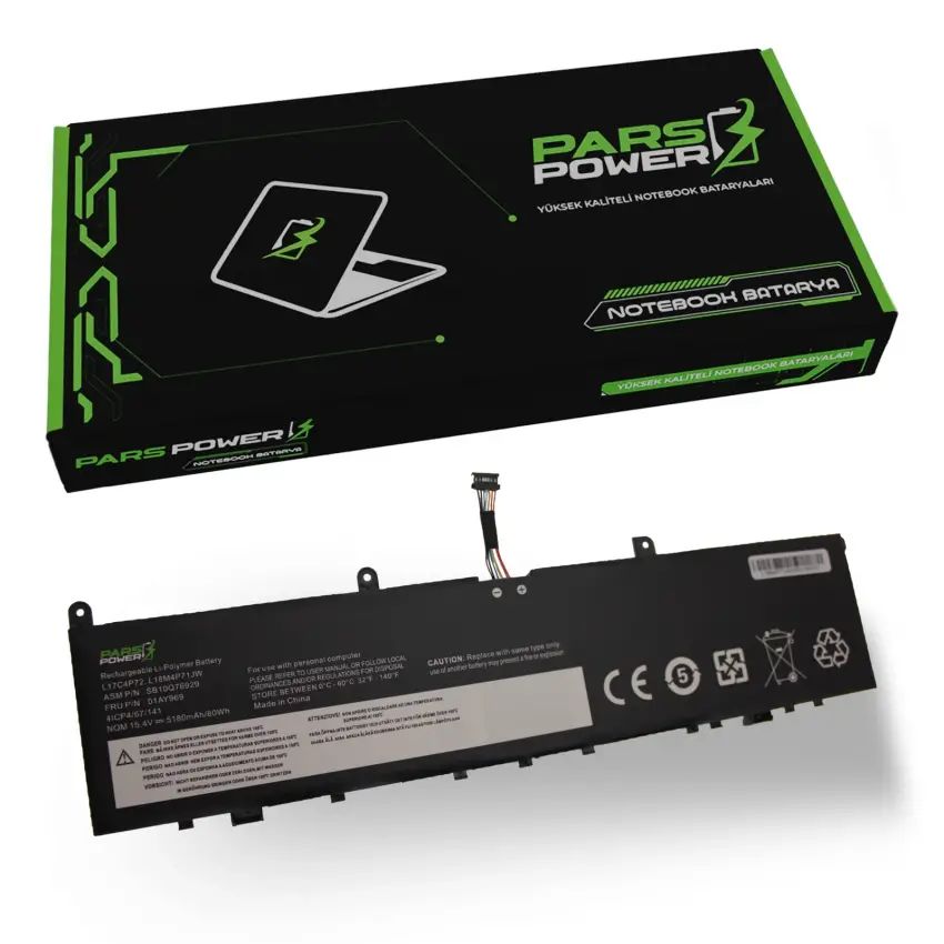 Lenovo ThinkPad P1 Gen 2 20QT002GTX Batarya - Pil (Pars Power)