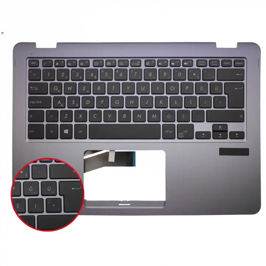 Asus NSK-WJ4BQ Klavye Işıklı Kasalı (Siyah TR)