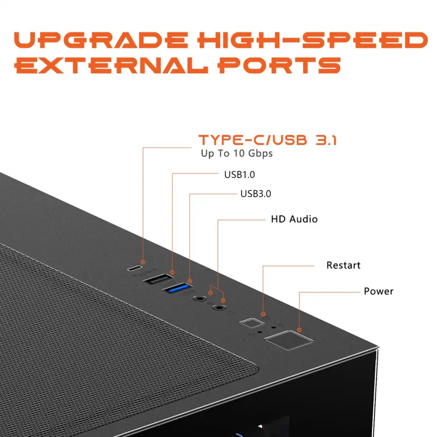Gameagle Edge 7 Argb Fanlı Oyuncu Bilgisayar Kasası 850W 80+ Plus Bronz Modüler Powerlı Sıvı Soğutmalı (Siyah)