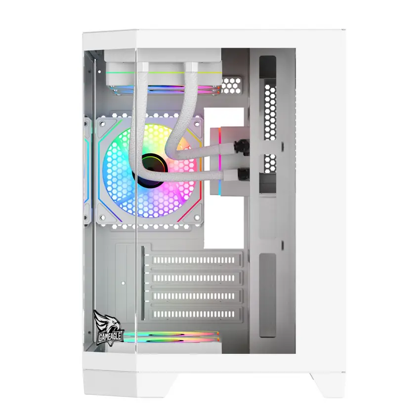 Gameagle Edge Compact 3 Argb Fanlı Gamer Pc Kasası 750W 80+ Plus Bronz Powerlı Sıvı Soğutmalı (Beyaz)