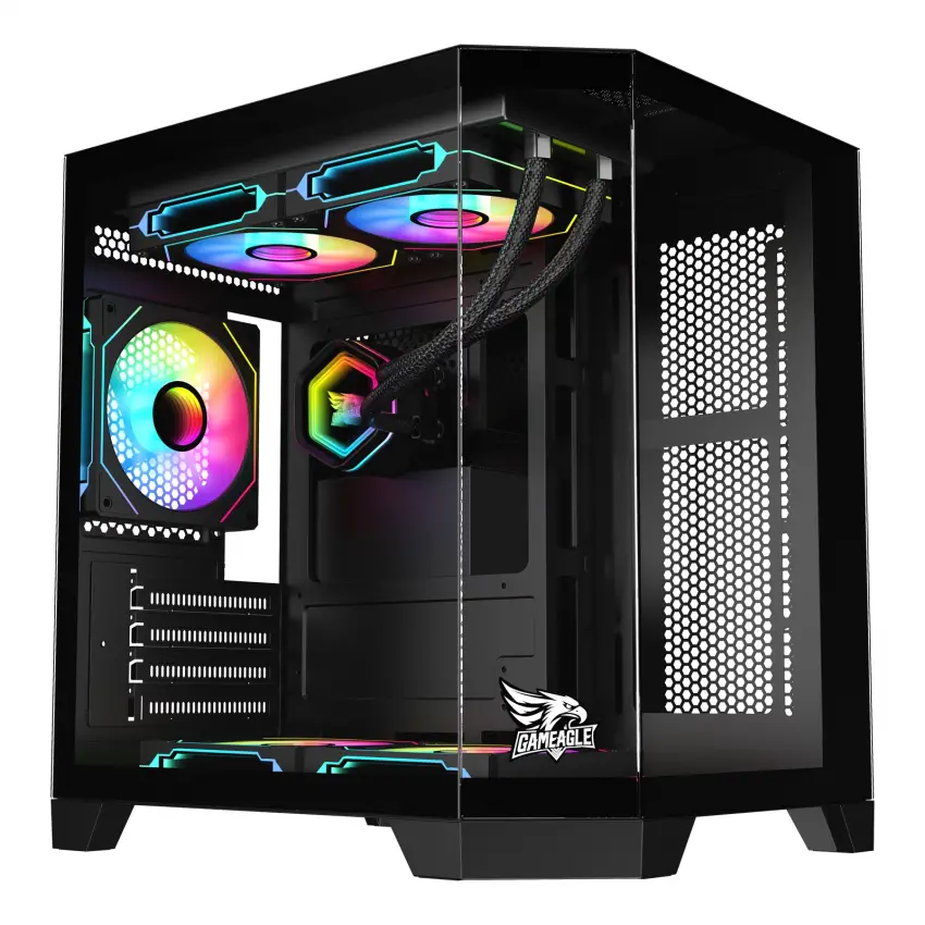 Gameagle Edge Compact 3 Argb Fanlı Oyuncu Pc Kasası 750W 80+ Plus Bronz Powerlı Sıvı Soğutmalı (Siyah)