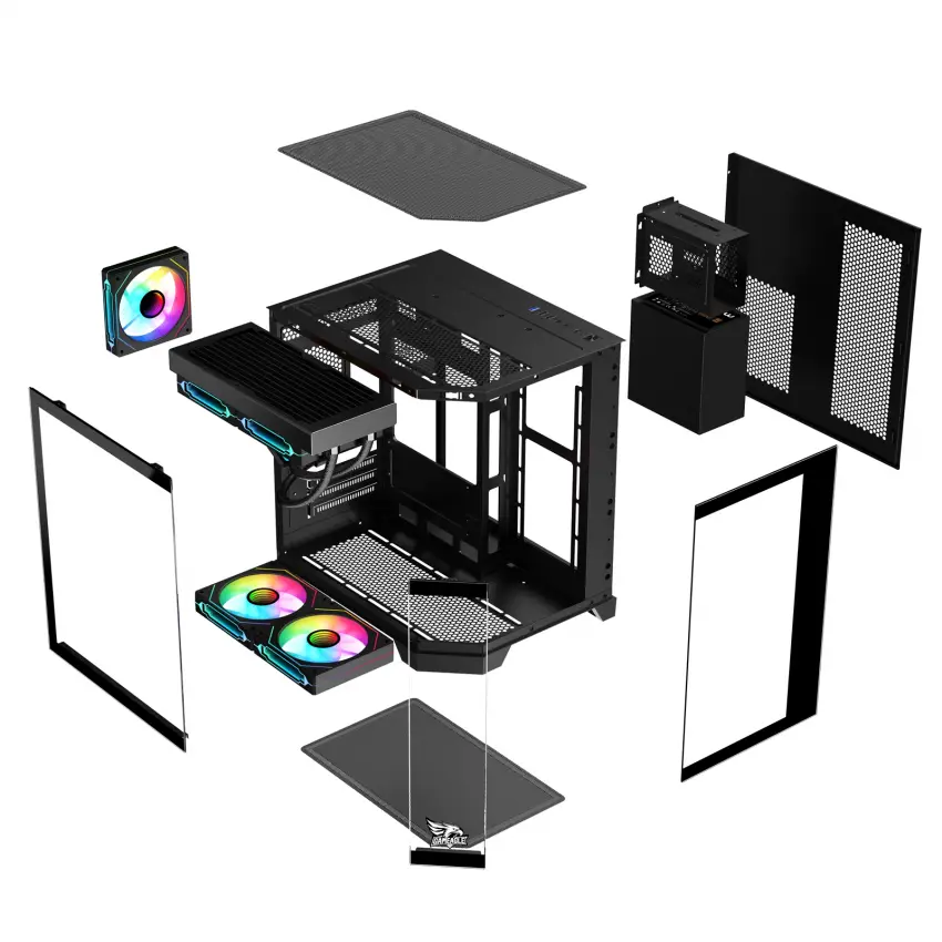 Gameagle Edge Compact 3 Argb Fanlı Gamer Pc Kasası 750W 80+ Plus Bronz Powerlı (Siyah)