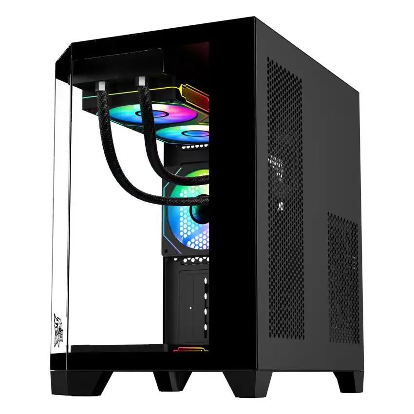Gameagle Edge Compact 3 Argb Fanlı Gamer Pc Kasası 750W 80+ Plus Bronz Powerlı Sıvı Soğutmalı (Siyah)