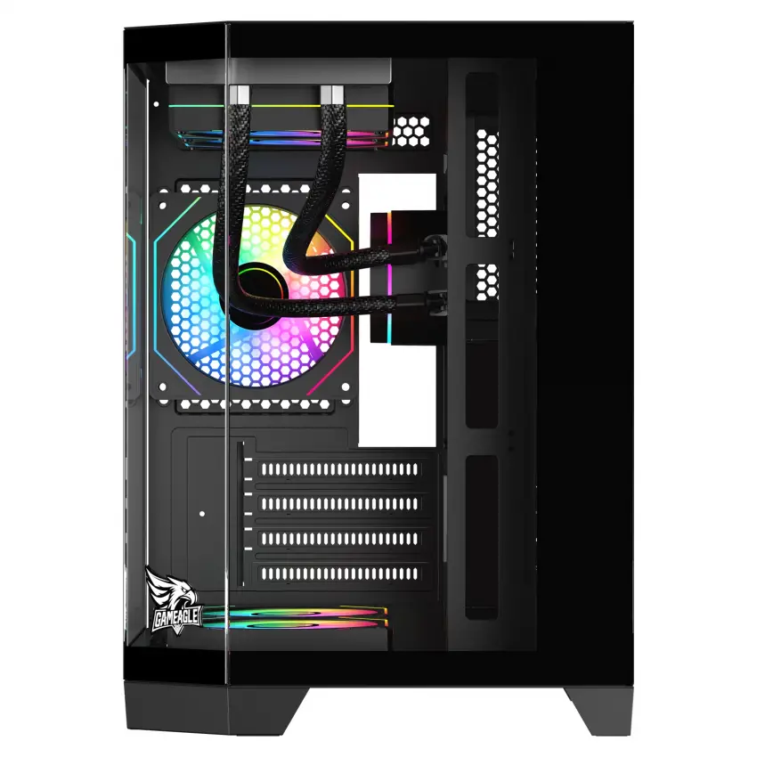 Gameagle Edge Compact 3 Argb Fanlı Gamer Pc Kasası 750W 80+ Plus Bronz Powerlı Sıvı Soğutmalı (Siyah)