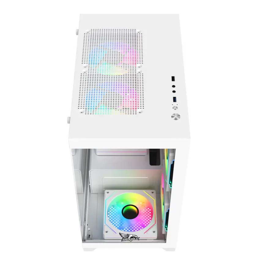 Gameagle Tornado 5 Argb Fanlı Gamer Bilgisayar Kasası 750W 80+ Plus Bronz Powerlı Sıvı Soğutmalı (Beyaz)