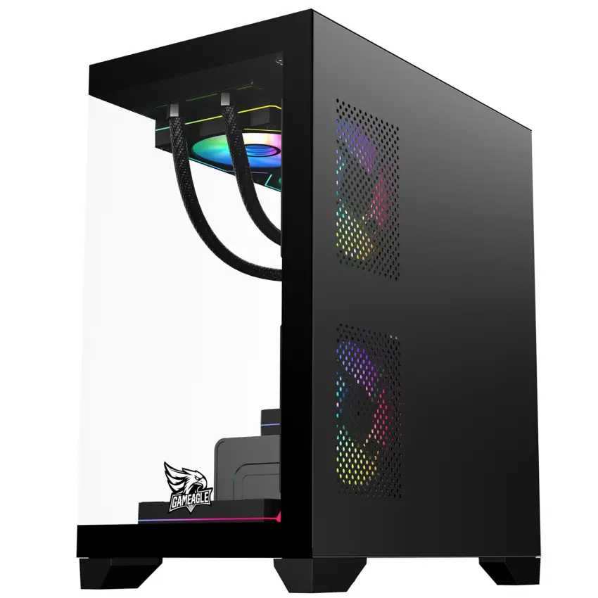 Gameagle Tornado 5 Argb Fanlı Oyuncu Pc Kasası 750W 80+ Plus Bronz Powerlı Sıvı Soğutmalı (Siyah)