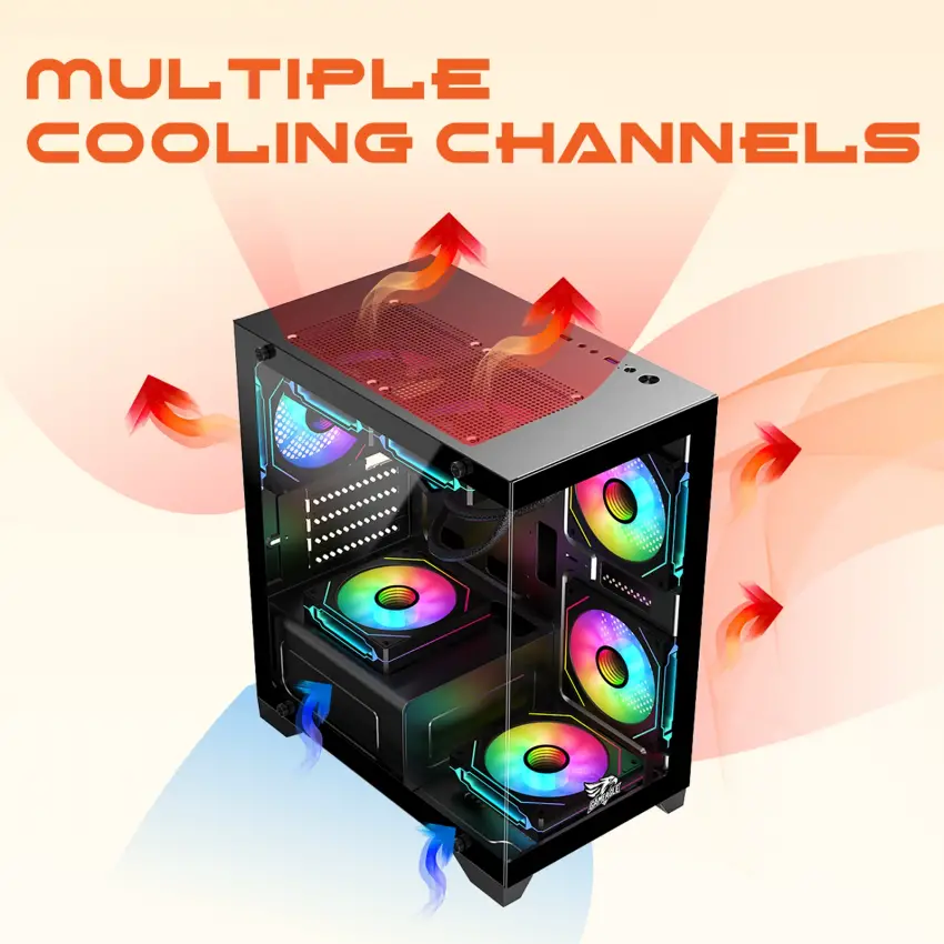 Gameagle Tornado 5 Argb Fanlı Oyuncu Pc Kasası 750W 80+ Plus Bronz Powerlı (Siyah)