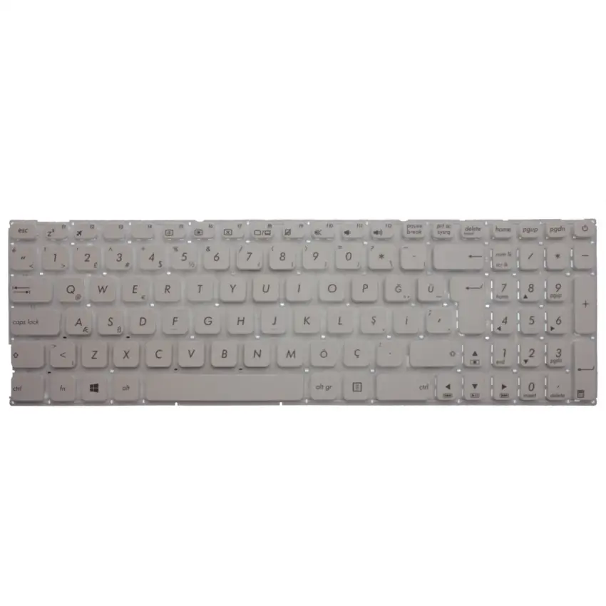 Asus X541S, X541SA, X541SC, X541U Notebook Klavye (Beyaz TR)