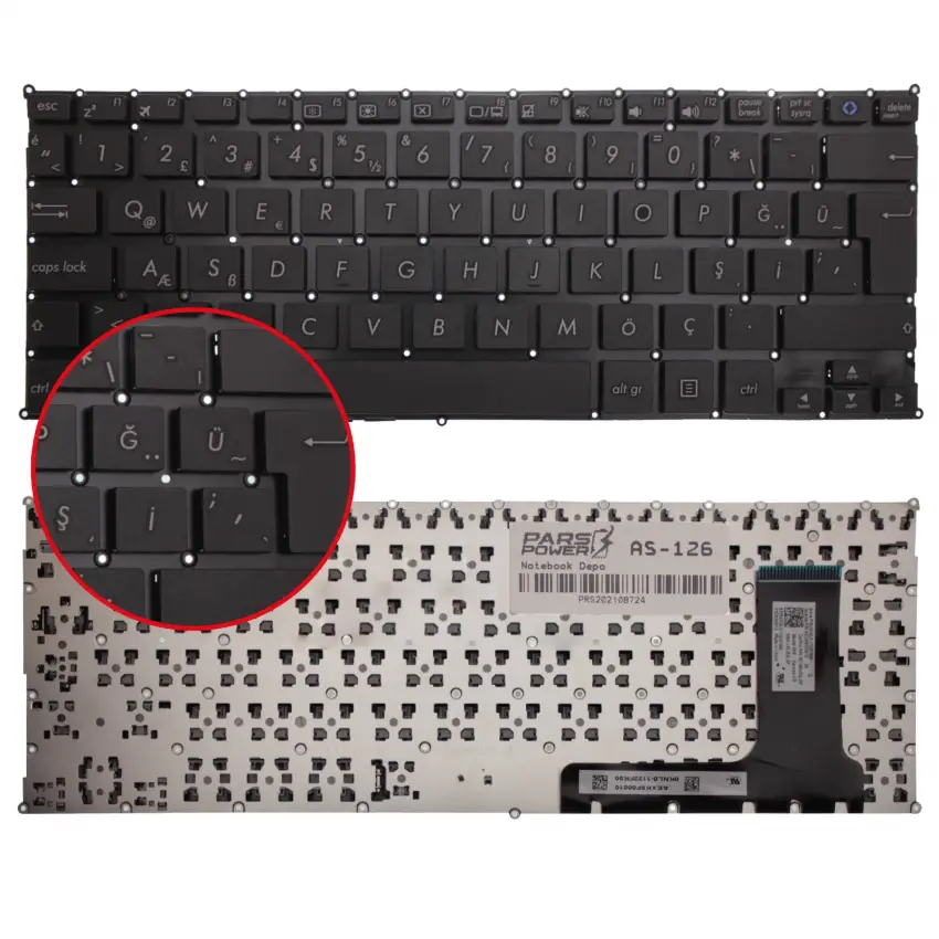 Asus VivoBook Flip TP201S, TP201SA Klavye (Siyah TR)