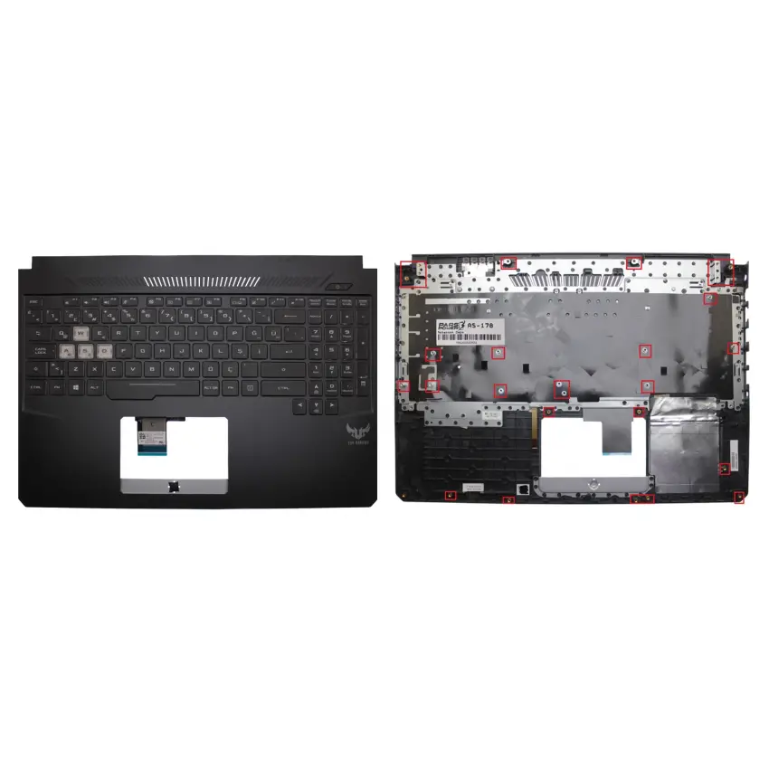 Asus FX504GD, FX504GM, FX504GE Klavye Işıklı Kasalı (Siyah TR)