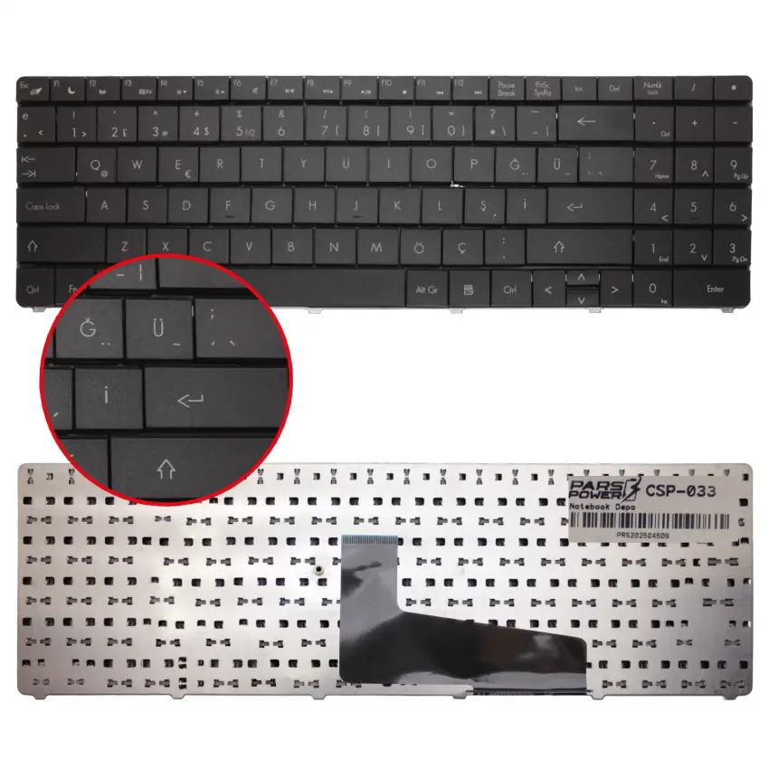 Casper Twh Notebook Klavye (Siyah TR)