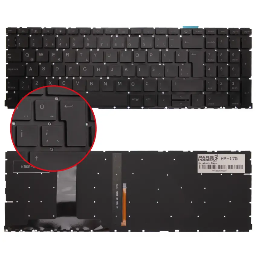 HP ProBook 450 G8 (32M62EA) Klavye Işıklı (Siyah TR)