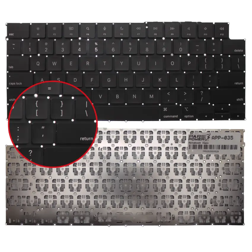 Apple MacBook Air 13 A2681 EMC 4074 Klavye (Siyah US)