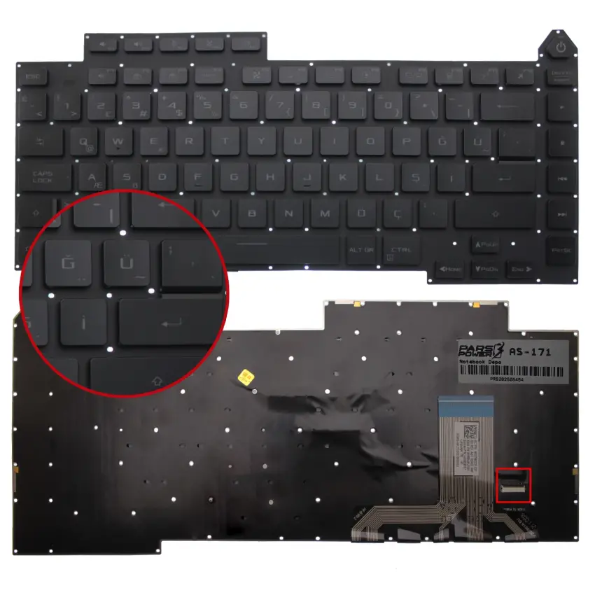 Asus Rog Strix G15 V202861A EU Klavye Işıklı (Siyah TR)
