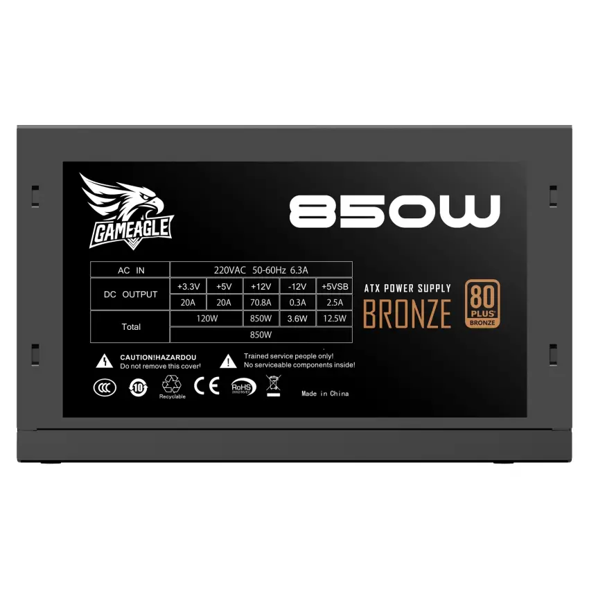 Gameagle 850W 80+ Bronz Power Supply (Siyah)