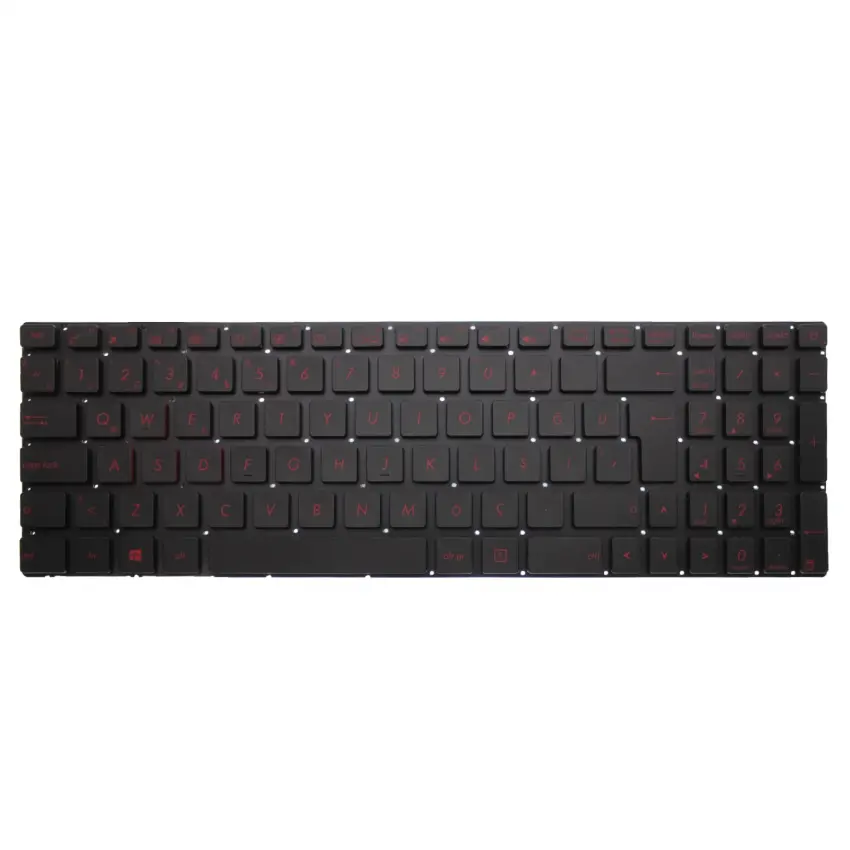 Asus R555JK, R555JM, R555JQ, R561V Notebook Klavye Işıklı (Siyah TR)