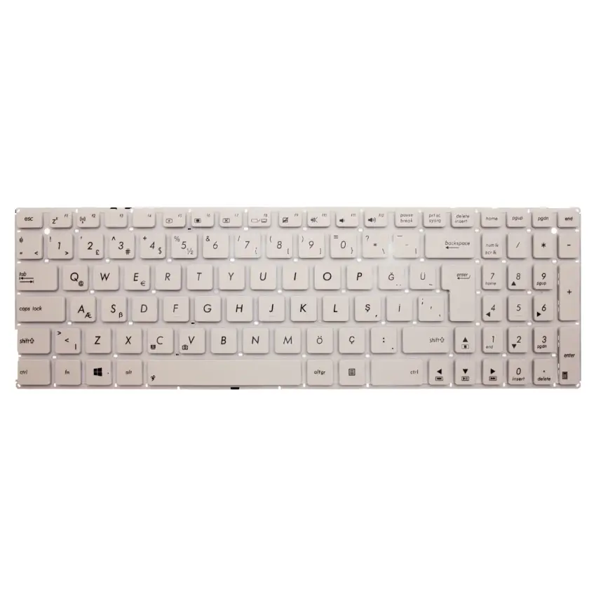 Asus OKNBO-6122US0Q Uyumlu Notebook Klavyesi (Beyaz TR)