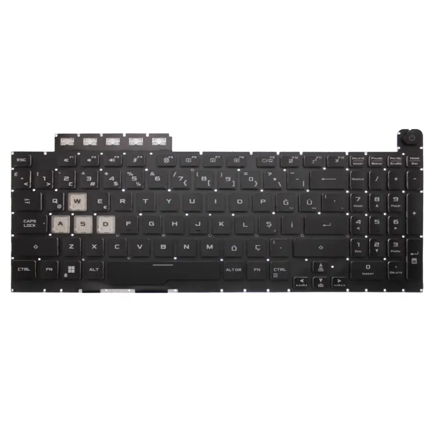 Asus Tuf Gaming F17 FX706LI-HX199 Klavye Işıklı (Siyah TR)