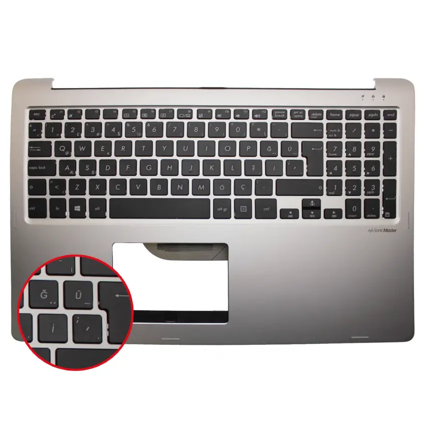 Asus Transformer 0KNB0-610JTU Üst Kasalı Klavye (Siyah TR)