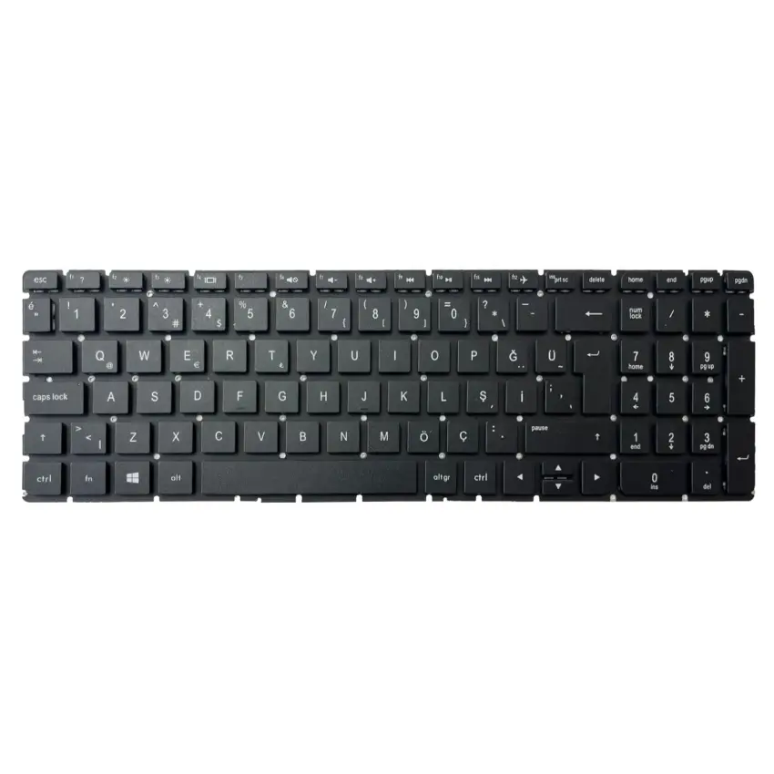 HP Pavilion 15-aw, 15-aw000, 15-aw100 Notebook Klavyesi (Siyah TR)