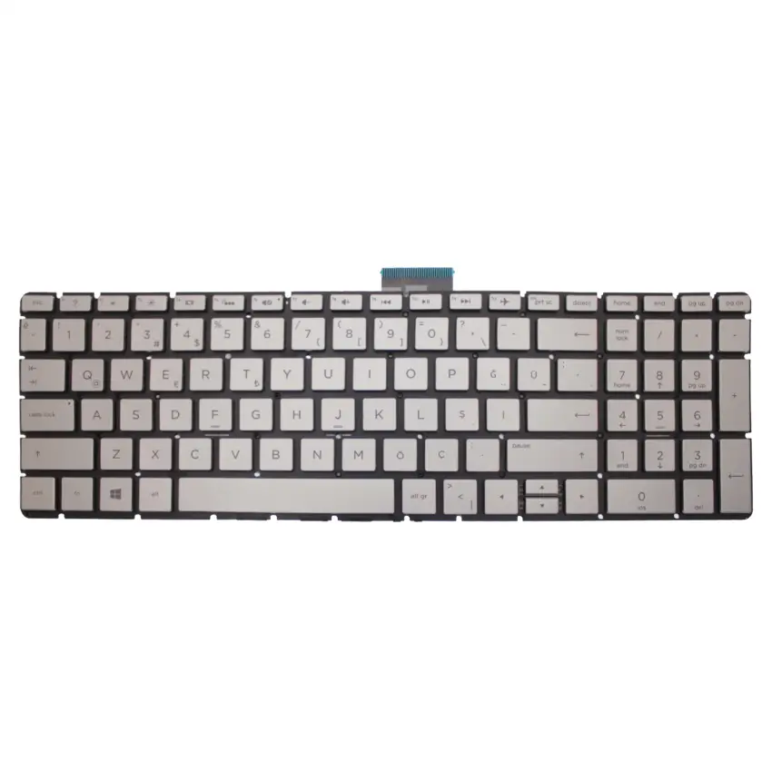 HP 17-bs002nt 2WG19EA, 15s-eq1038nt 2D8G4EA NotebooK Klavye Işıklı (Gümüş TR)