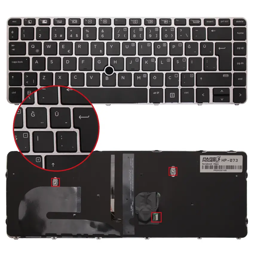 Hp EliteBook 840 G3 (X2F93ES) Notebook Klavye Işıklı (Siyah TR)