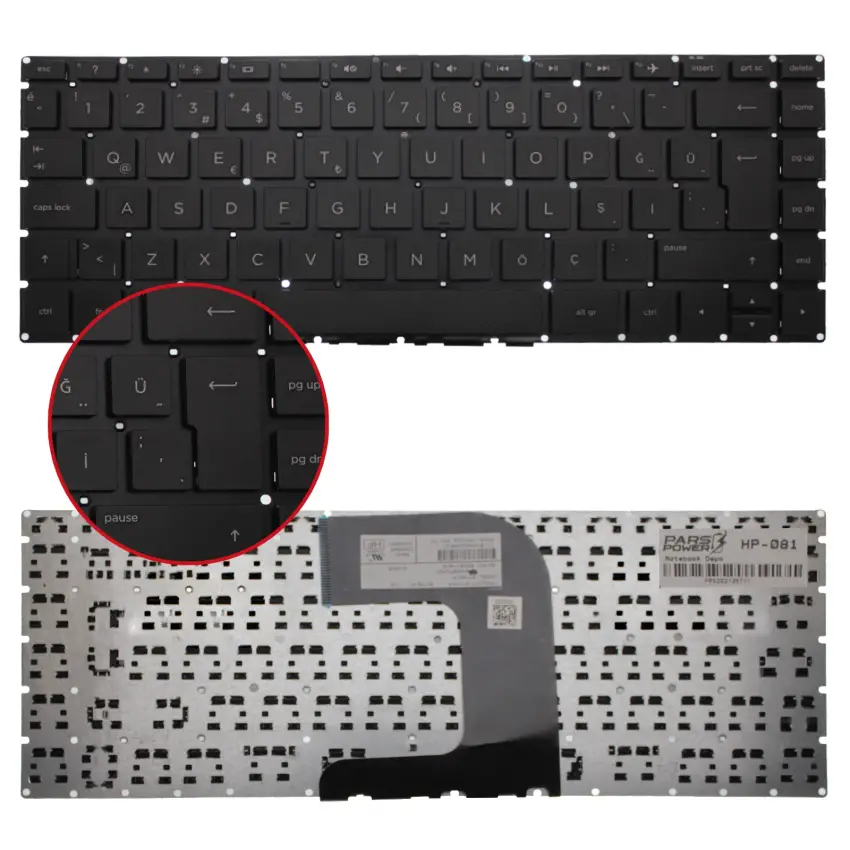 Hp MP-13M5 MP-13M56TQ-698, TPN-Q129 Notebook Klavye (Siyah TR)