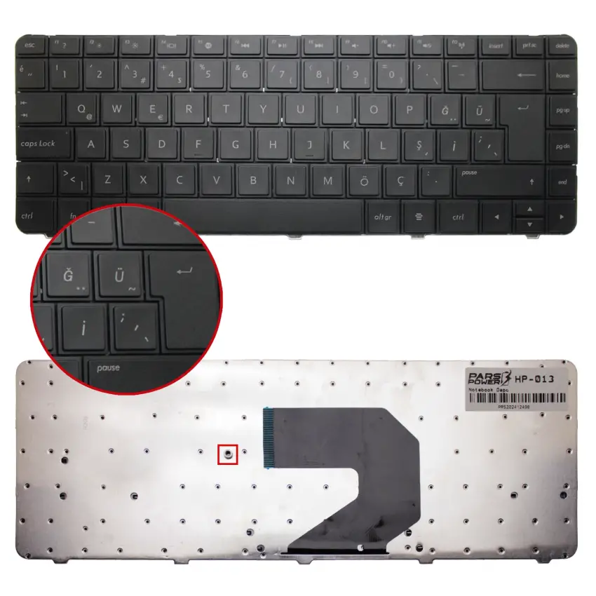 HP MP-1066TQ-8861, MP-10N63US-886 Notebook Klavye (Siyah TR)
